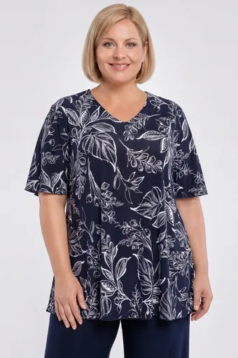 Khaki kvetovaná blúzka